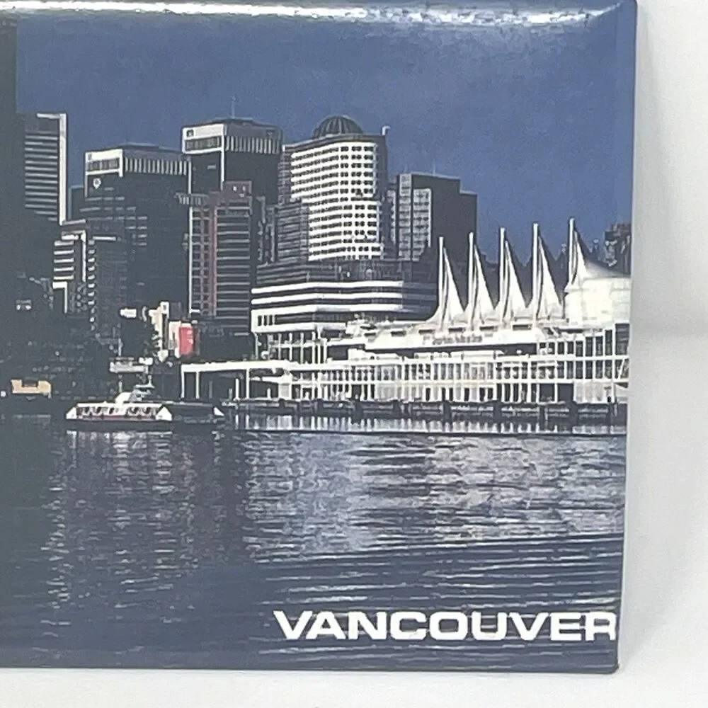 Vancouver Canada Souvenir Magnet Canada Place City Skyline‎ Metal 2.5